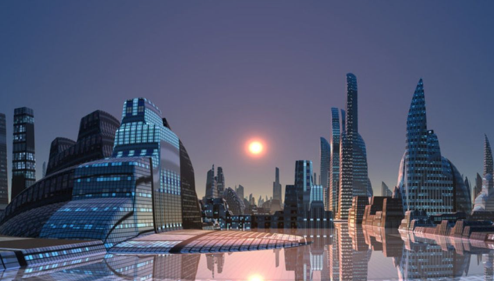 Kota Futuristik dengan Proyek Properti Raksasa